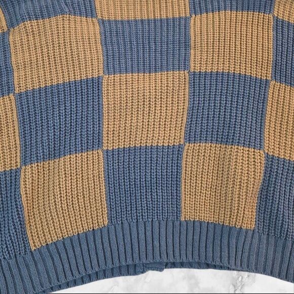 RSQ Knit Blue & Tan Cardigan XL - Picture 6 of 6